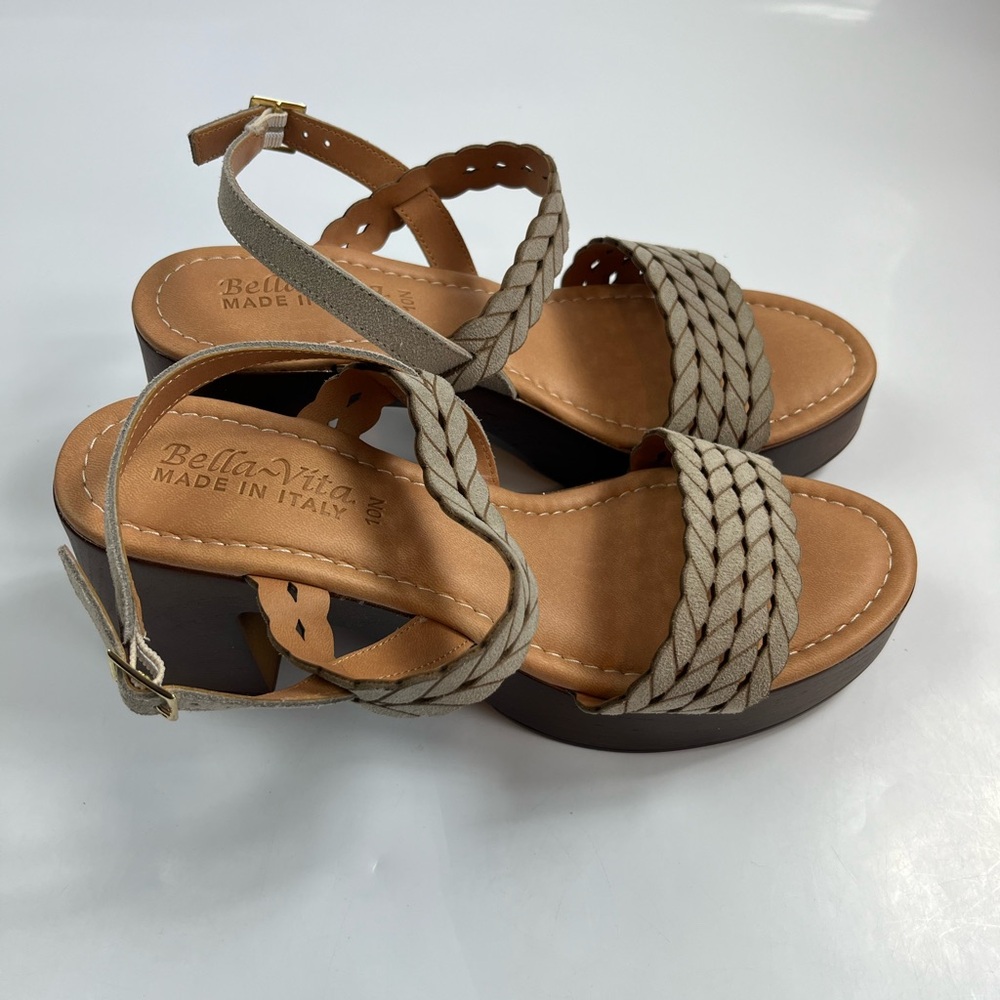 Bella Vita Jud-Italy Heeled Sandals Women’s Gray Suede Heels Size 10N